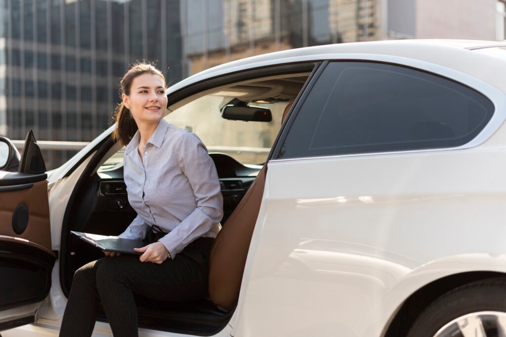 a professional lady enjoy corporate transportation in um al quwain