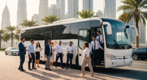 Read more about the article How Beneficial is Staff Pick and Drop Bus Service in Dubai? Complete Guide to Bus Rental Dubai Options