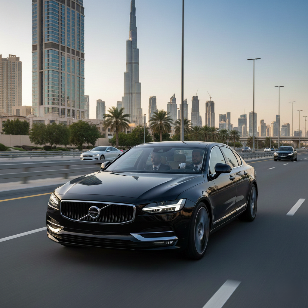 volvo S90 with chauffeur car hire