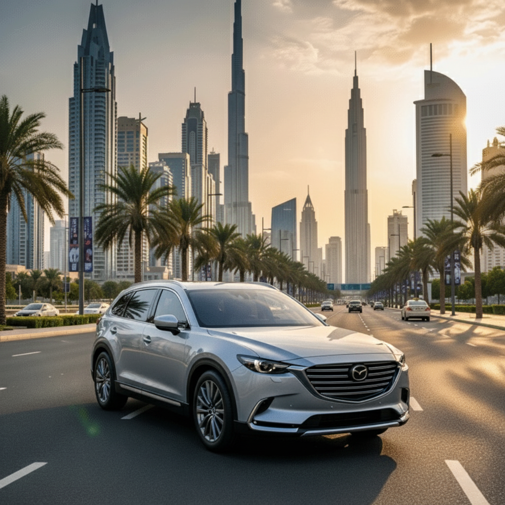 Ready mazda cx9 car rent in dubai.
