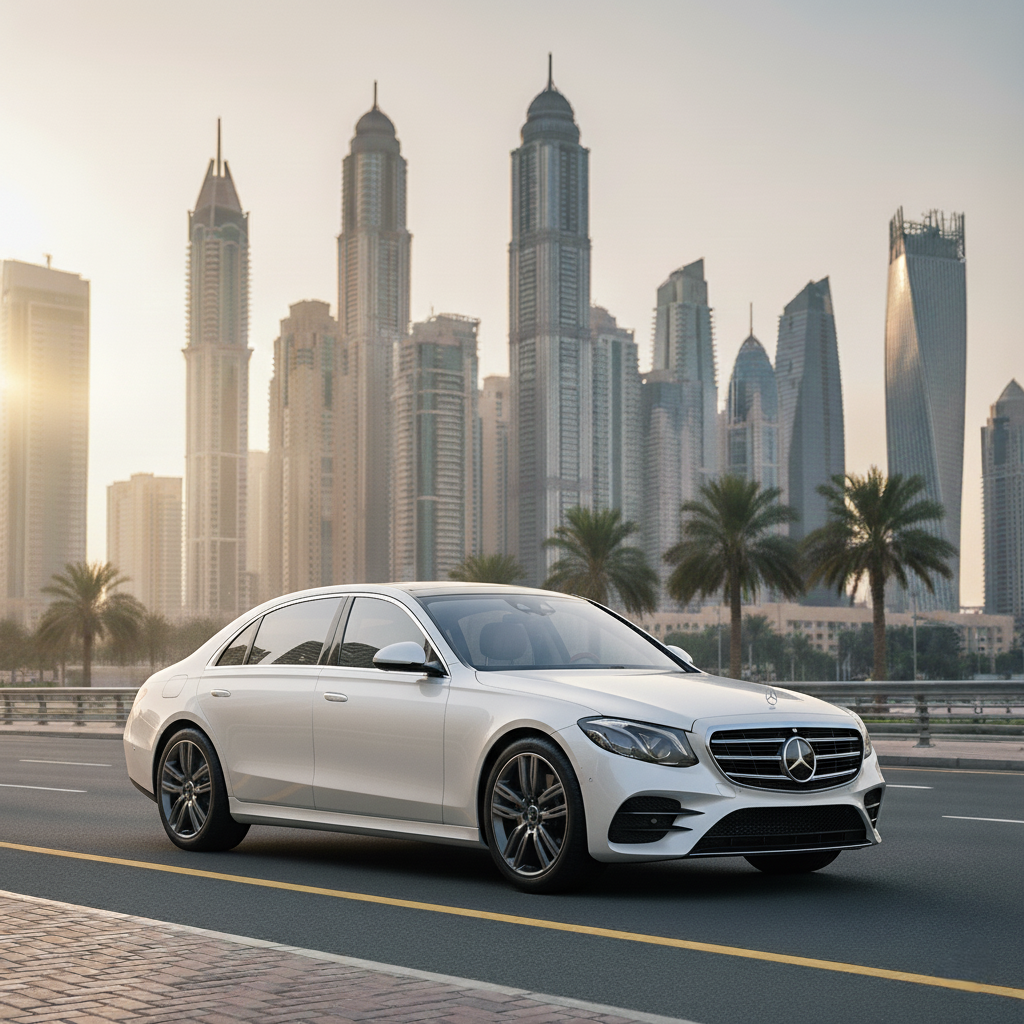 Mercedes Benz e class car ready for rent